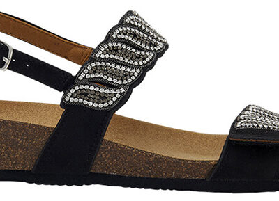 DOHA 2 STRAPS SANDAL NERO