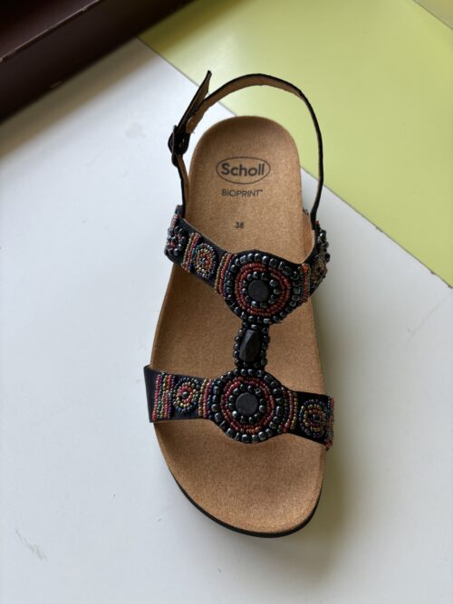 SCHOLL BOGOTA’ SANDAL NERO ROSSO