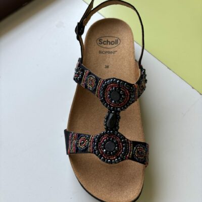 SCHOLL BOGOTA’ SANDAL NERO ROSSO