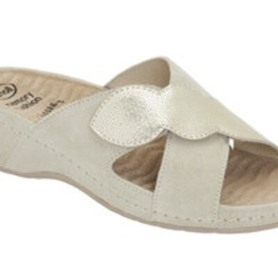 NIVES CROSS PLATINO PELLE SCAMOSCIATA